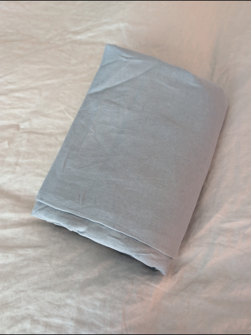 Quince 100% European Linen Blackout Curtain Light Blue 48x84 NEW